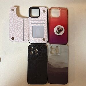 Apple iPhone 13pro Case Collection - Pink, Red, Black, Gray